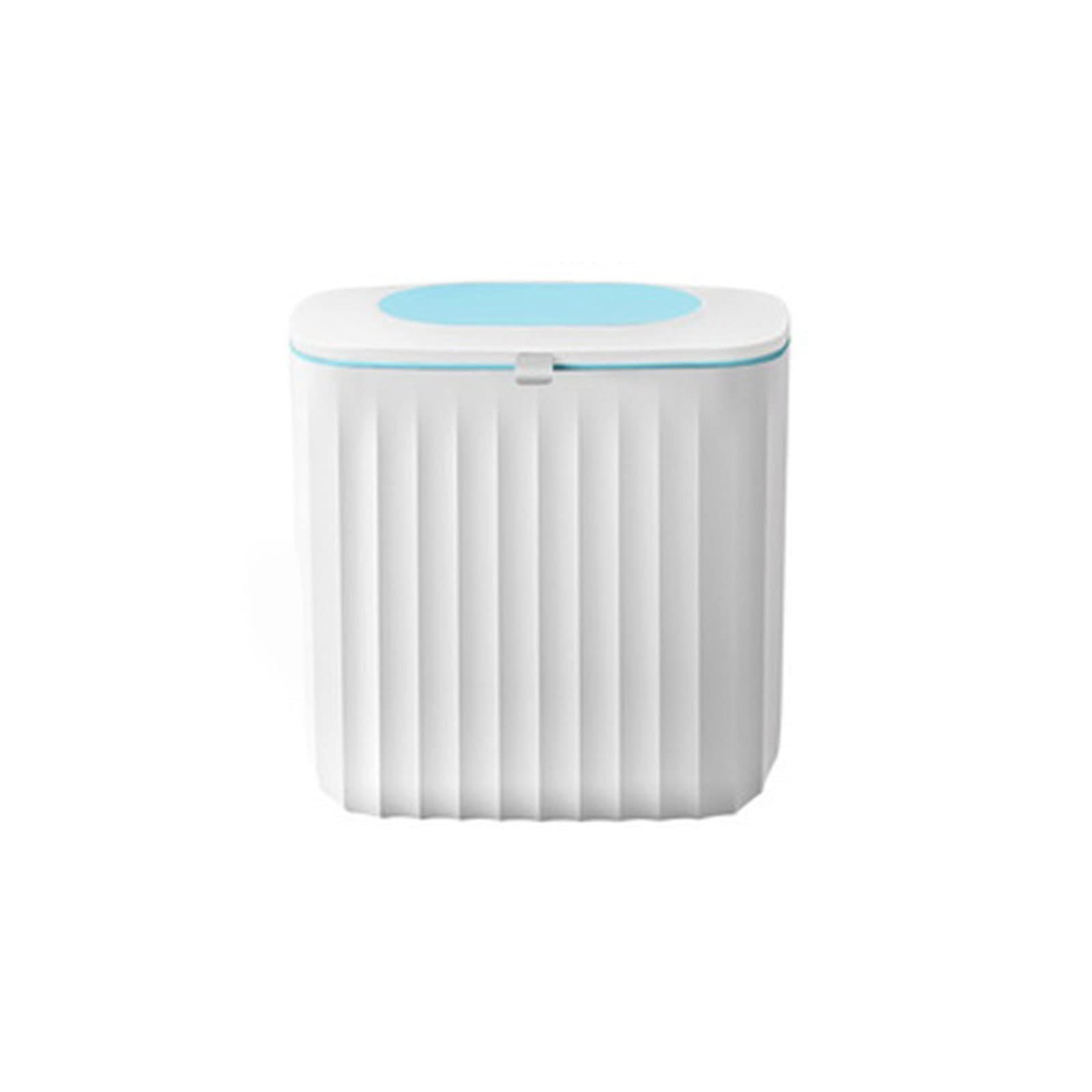 Sifanny Hanging Trash Can with Lid - Under Sink Wall Mounted Kitchen Waste Bin for Cabinet Door, Household Garbage Storage Bucket (Blue) - Perfect for Small Spaces & Organized Kitchens