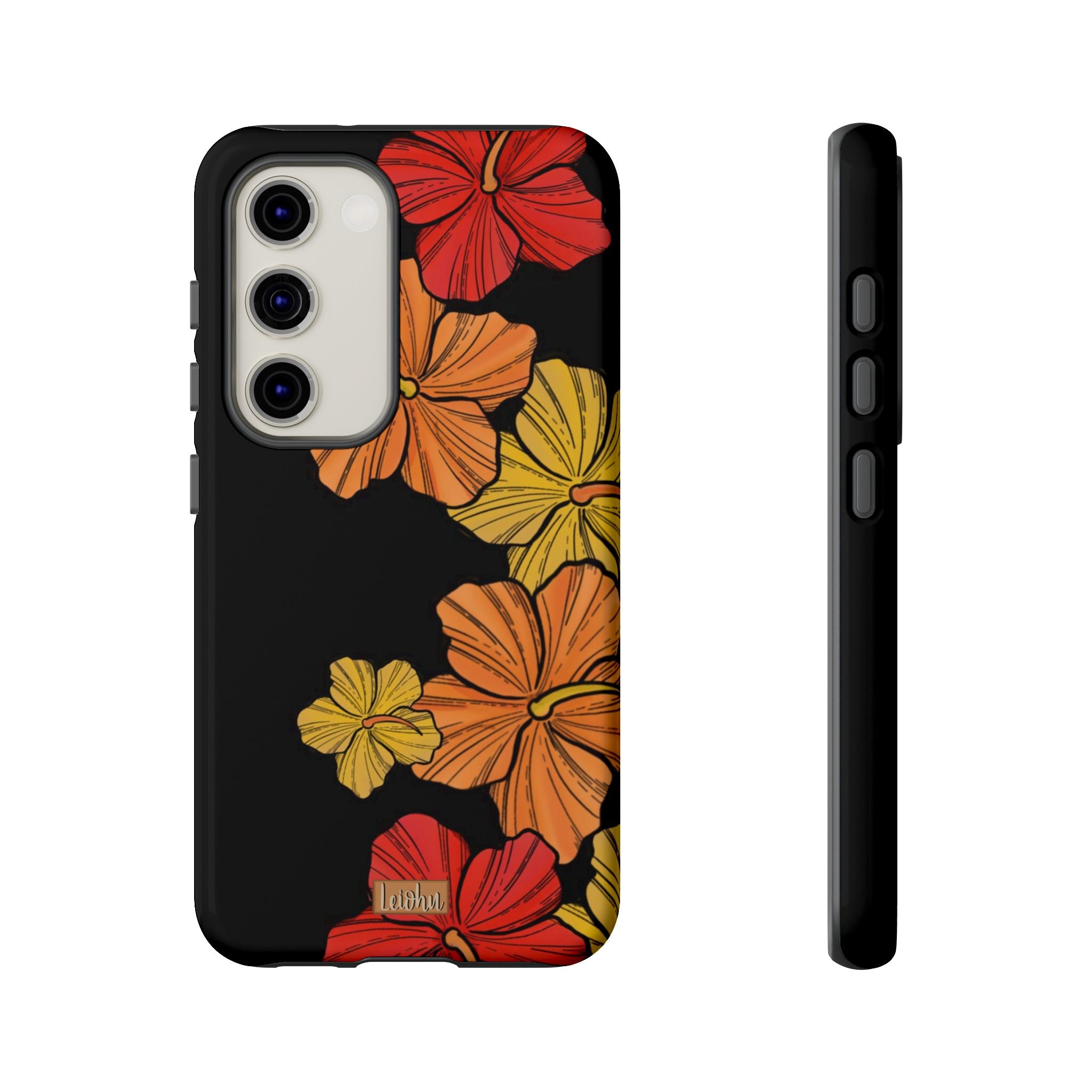 Vintage Hibiscus Pattern Samsung Galaxy Phone Case - Stylish Protective Cover for Galaxy S21/S20/S10/Note 20 - Perfect for Everyday Use, Travel & Gifting