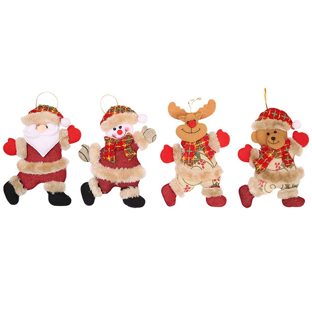 Festive Santa Snowman Doll & Christmas Tree Ornaments Set - Christmas Holiday Home Decor for Tree, Mantel, Gift Exchange - Perfect for Christmas Party Decorations, Winter Home Decor & Holiday Gifts - Great for Living Room, Fireplace, Office Decor & Festive Gatherings - Ideal for Family Celebrations, Christmas Eve & New Year Decorations