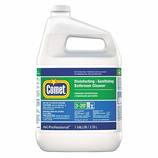 Comet Disinfecting Bathroom Cleaner - 1 Gallon (3-Pack) | Kills 99.9% Germs & Bacteria | Ideal for Toilets, Showers, Sinks & Tiles