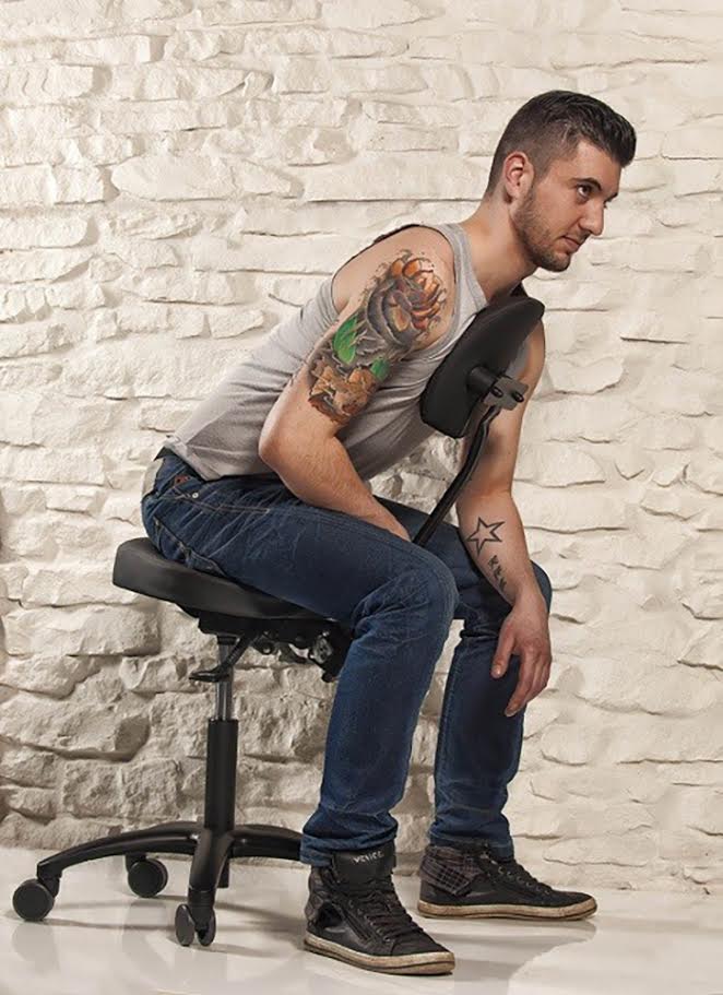 Fellowship Adjustable Tattoo Artist Chair 9970 - Professional Hydraulic Stool for Tattoo Parlors & Barber Shops - Perfect for Tattoo Studios, Beauty Salons and Home Use