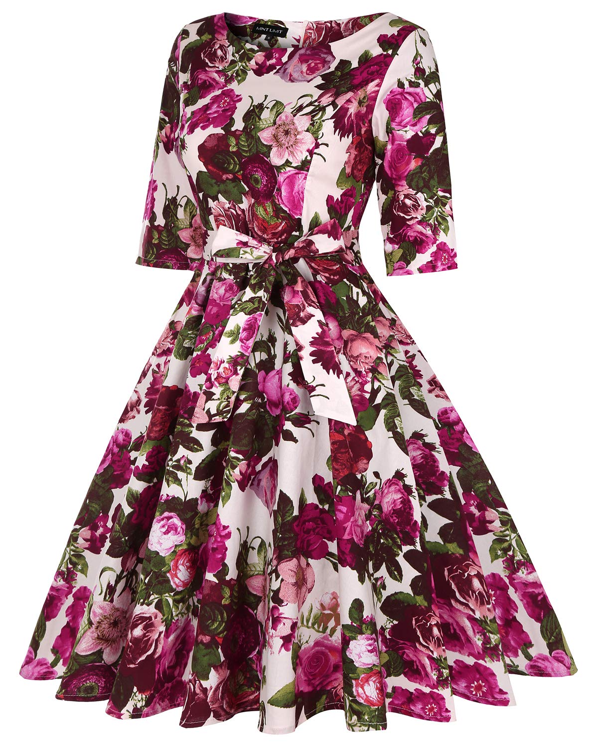 Vintage 1950s Rockabilly Swing Dress for Women - Retro Cocktail Party Prom Dress with Pockets | Perfect for Swing Dancing, Date Nights & 50s Themed Events