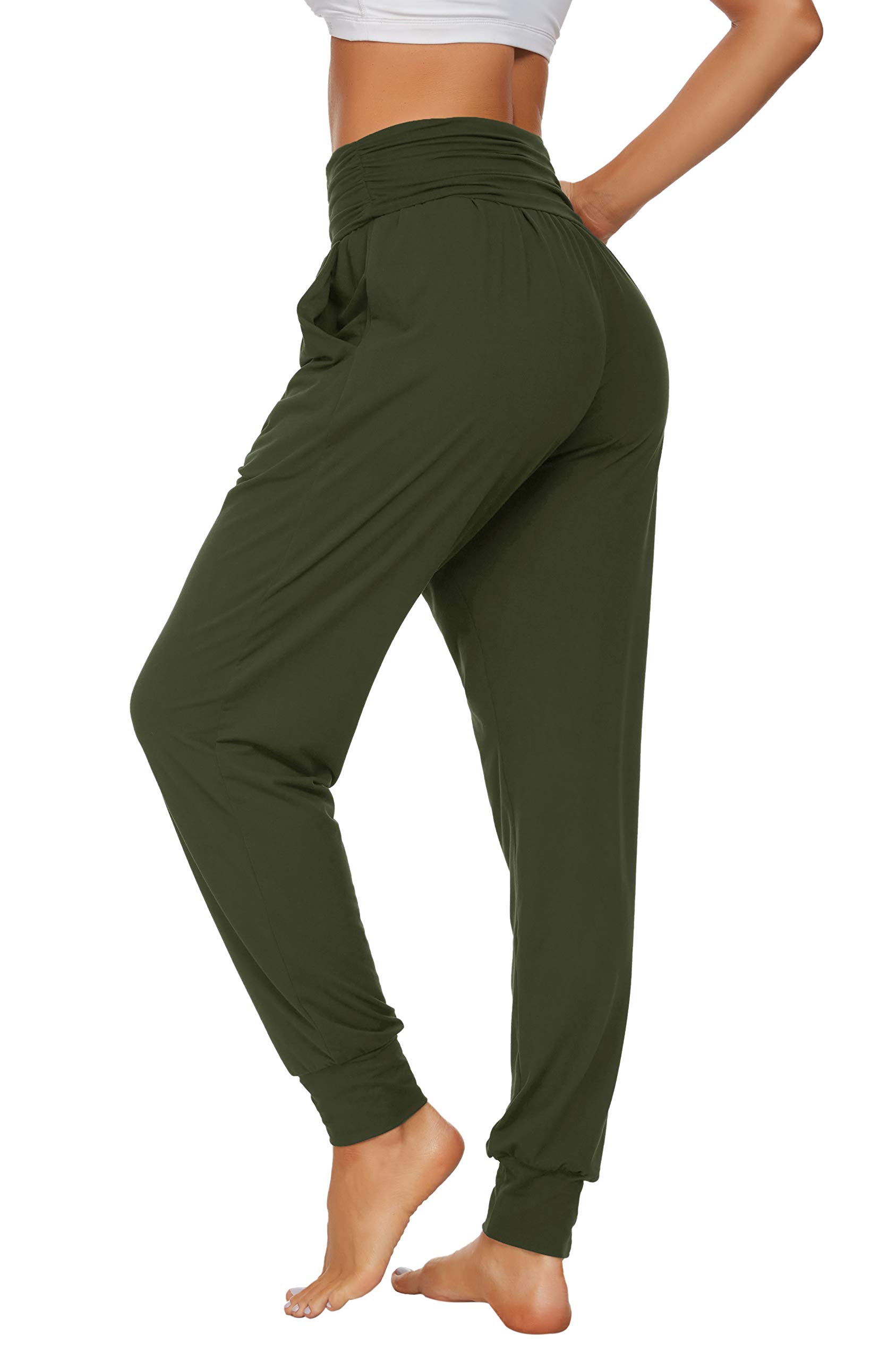 UEU Women's Cozy Yoga Joggers - Loose Fit Workout Sweatpants with Pockets | Soft Lounge Pants for Yoga, Running, Gym & Relaxing at Home