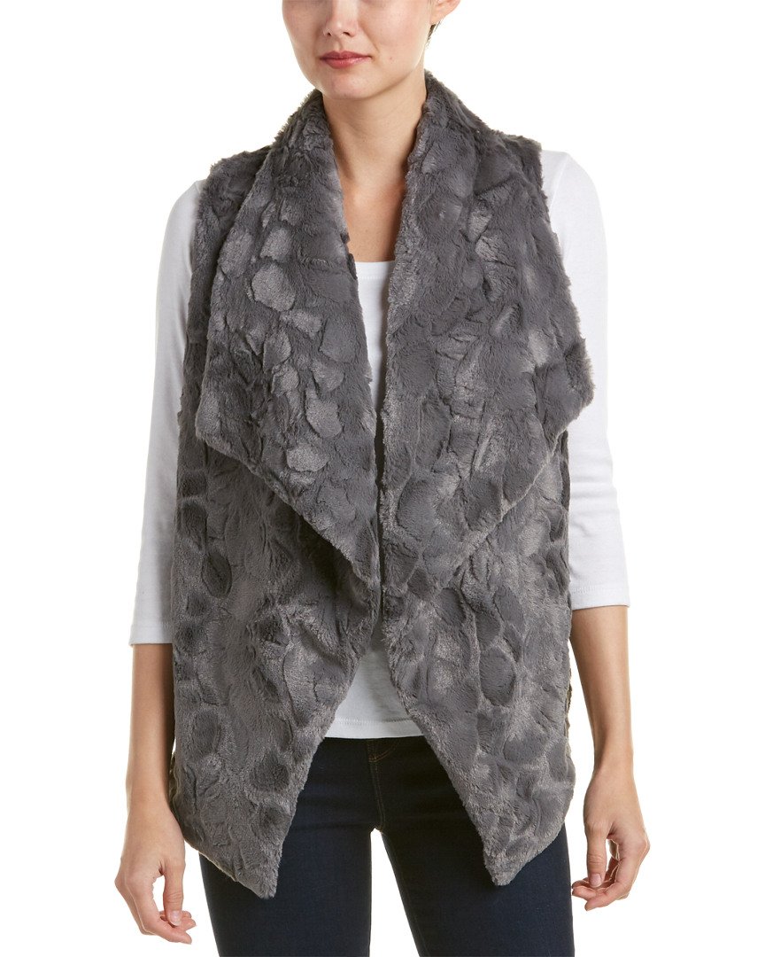 BB Dakota Women's Cordova Faux Fur Vest - Soft Swirly Textured Jacket for Winter Fashion, Outdoor Activities & Casual Wear