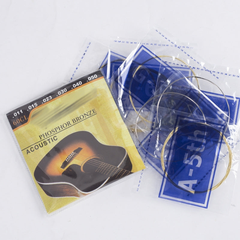 Premium Acoustic Guitar Strings for Folk Music - High-Quality Steel Strings for Warm, Rich Tone - Perfect for Live Performances & Studio Recording