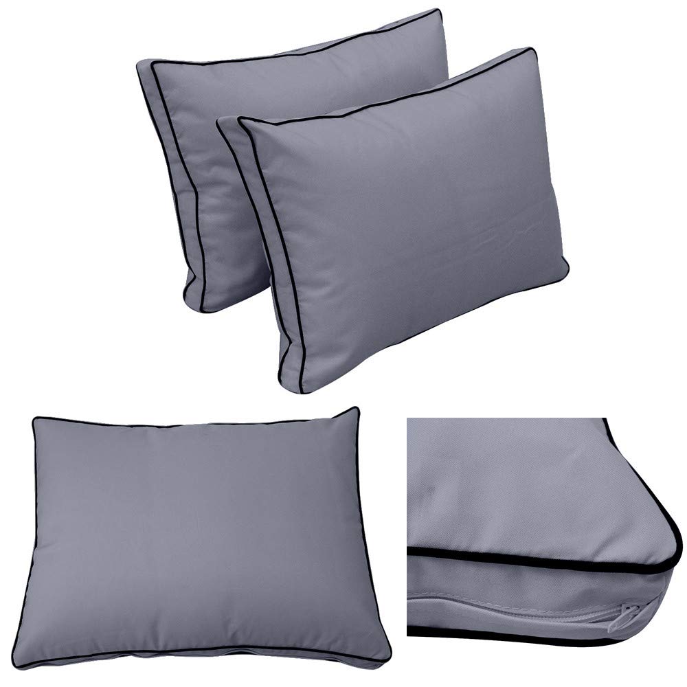 Prolinemax Outdoor Style 1 Twin-XL Daybed Mattress Cover with Contrast Trim - Fitted Bolster Pillow Sheet AD001 - Perfect for Patio Furniture, Sunroom Lounging & Guest Bedding