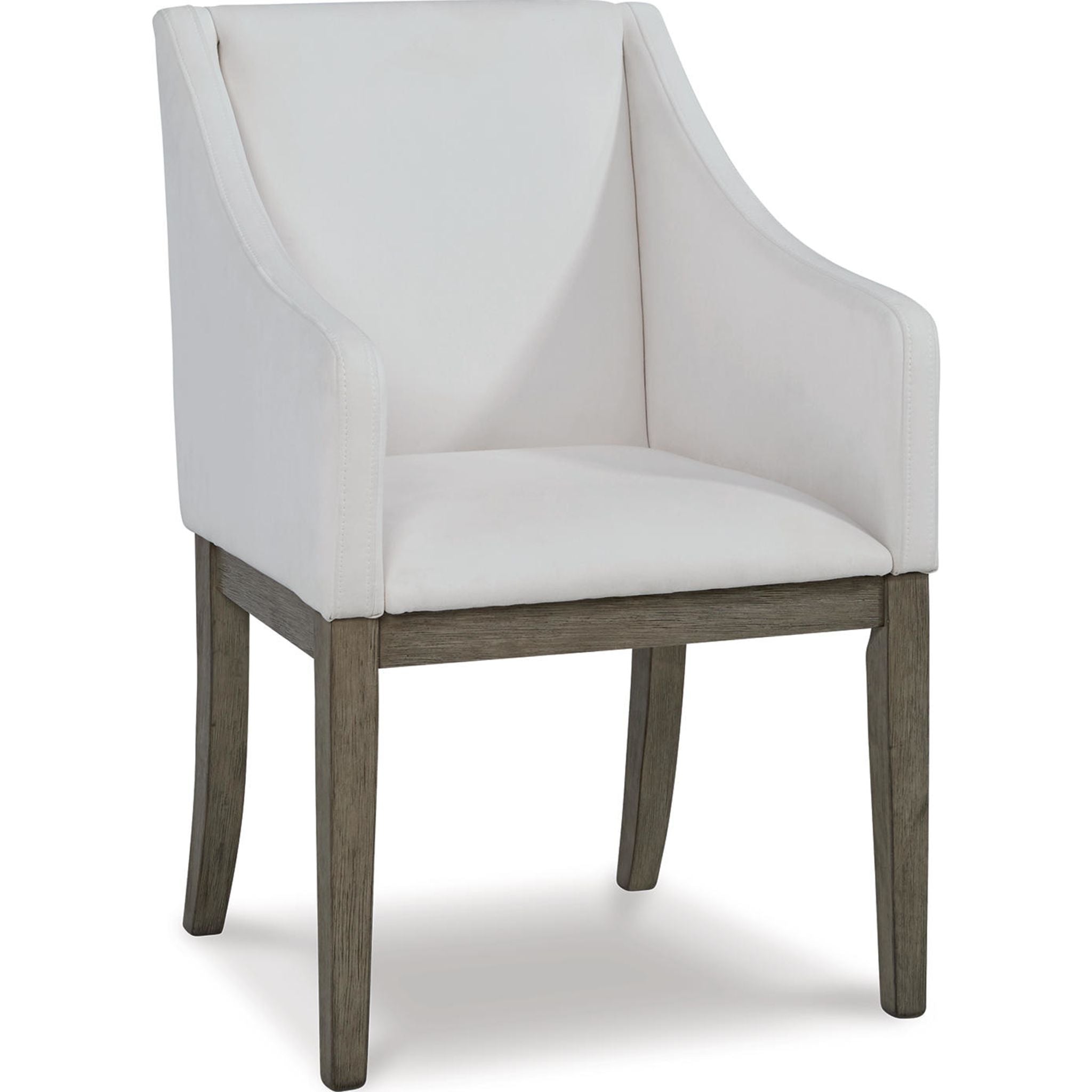 Anibecca Arm Chair - Modern Gray/Off White Upholstered Accent Chair (D970 01A) for Living Room, Bedroom & Office