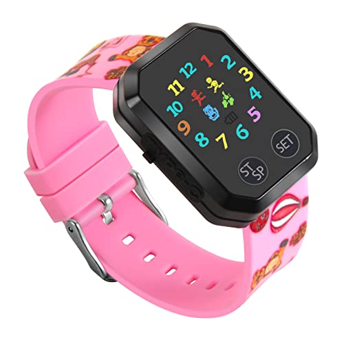 Potty Training Watch for Kids - Waterproof Timer with Lights & Music for Toddler Toilet Learning (Pink) - Perfect for Daycare & Home Use