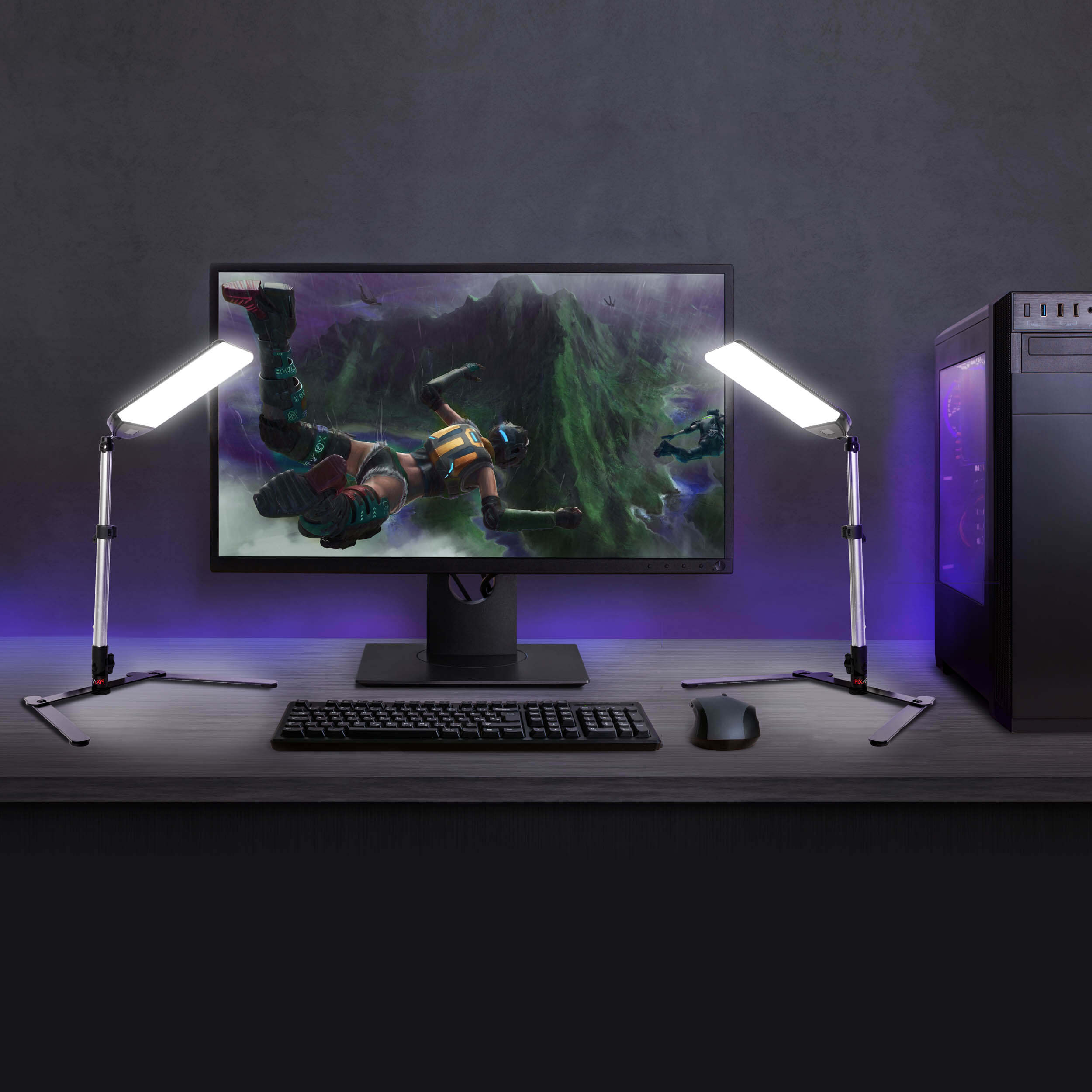 MOBI LED Gaming Live Streamer Kit - Professional Lighting Setup for Twitch, YouTube & TikTok Streamers | Perfect for Home Studios & Content Creation
