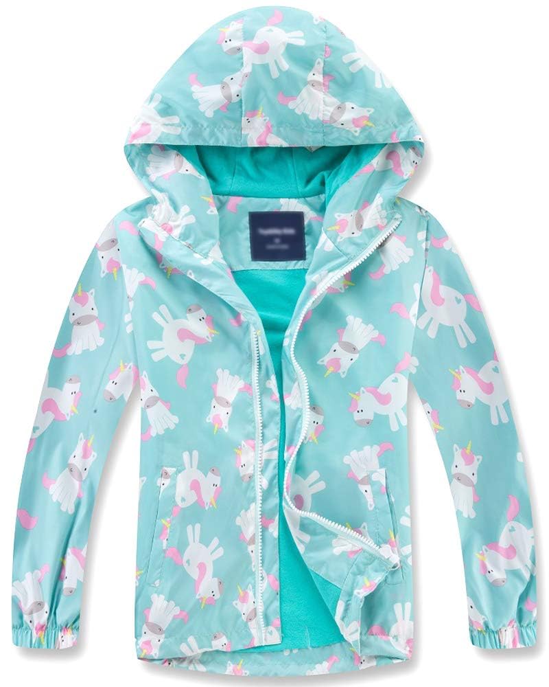 SHOOYING Kids Rain Jackets - Hooded Waterproof Windbreakers for Boys & Girls - Perfect for Outdoor Adventures & School Days