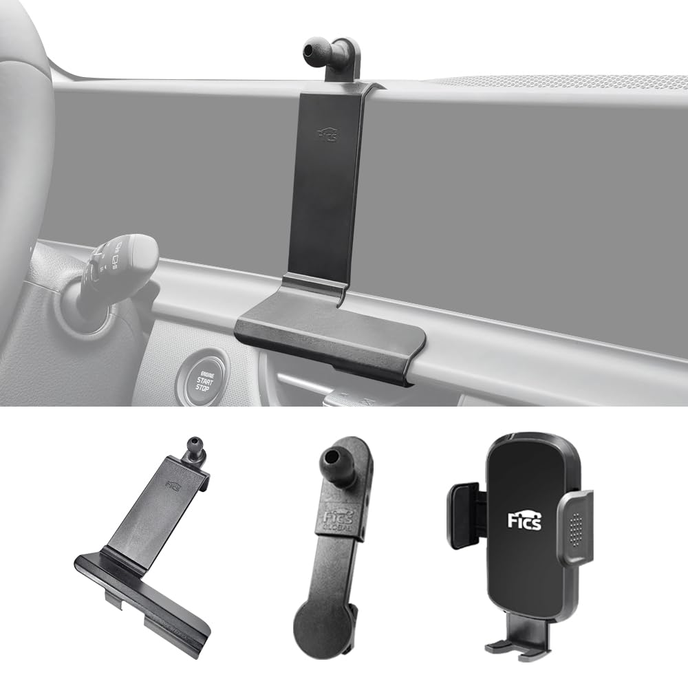 FICS Car Phone Holder Mount for KIA Seltos 2023-2025 Models - Universal Phone Stand Compatible with iPhone 15/14/13, Samsung Galaxy S23/S22 - Perfect for GPS Navigation & Hands-Free Driving
