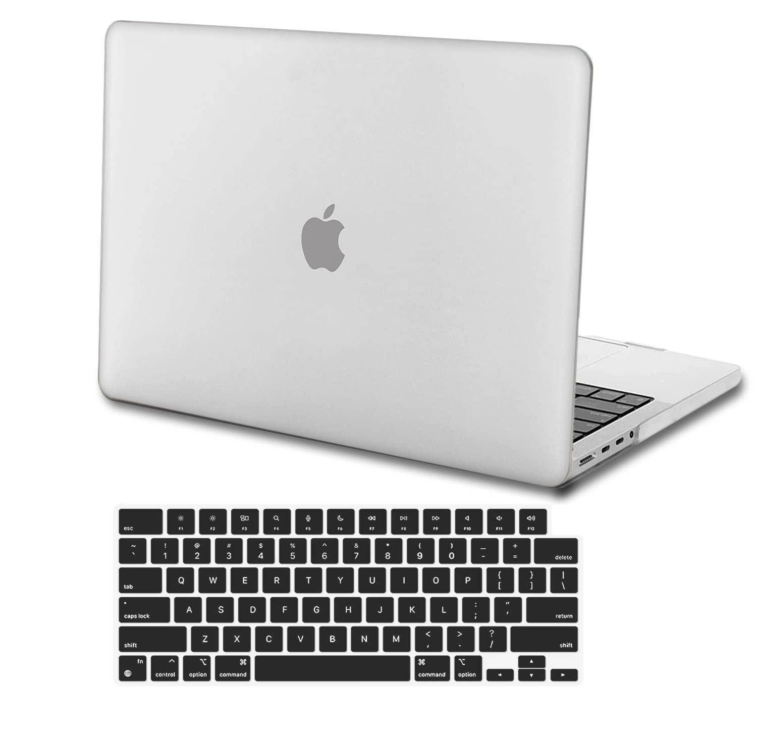 KSK KAISHEK Hard Protective Case for MacBook Pro 14 Inch (2021 Model A2442 M1 Pro/Max) - Matte Clear Shell with Black Keyboard Cover | Durable Laptop Protection for Work, Travel & School