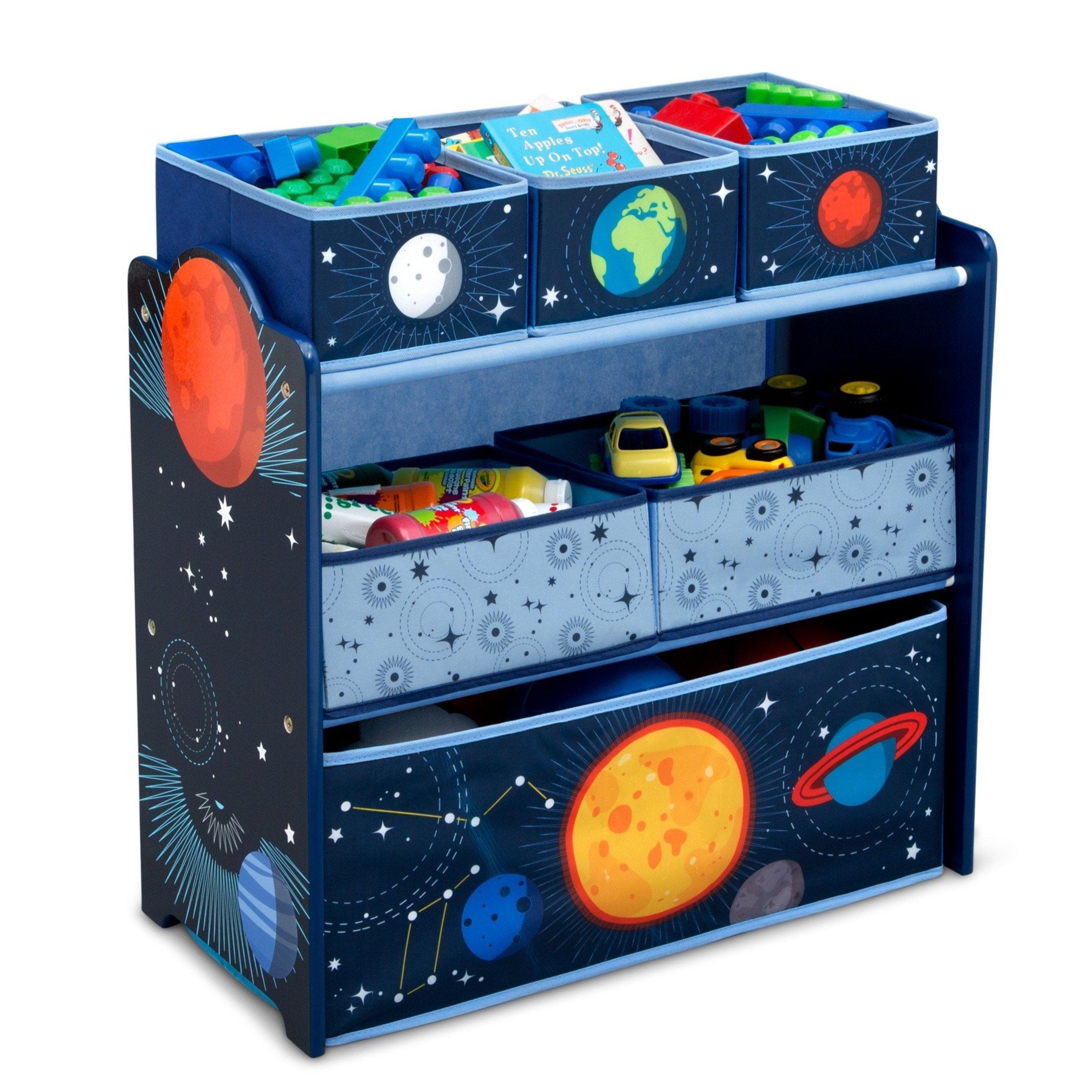Space Adventures Toy Organizer for Kids - Durable Storage Bins & Playroom Organization - Perfect for Bedroom, Playroom, and Classroom Storage Solutions
