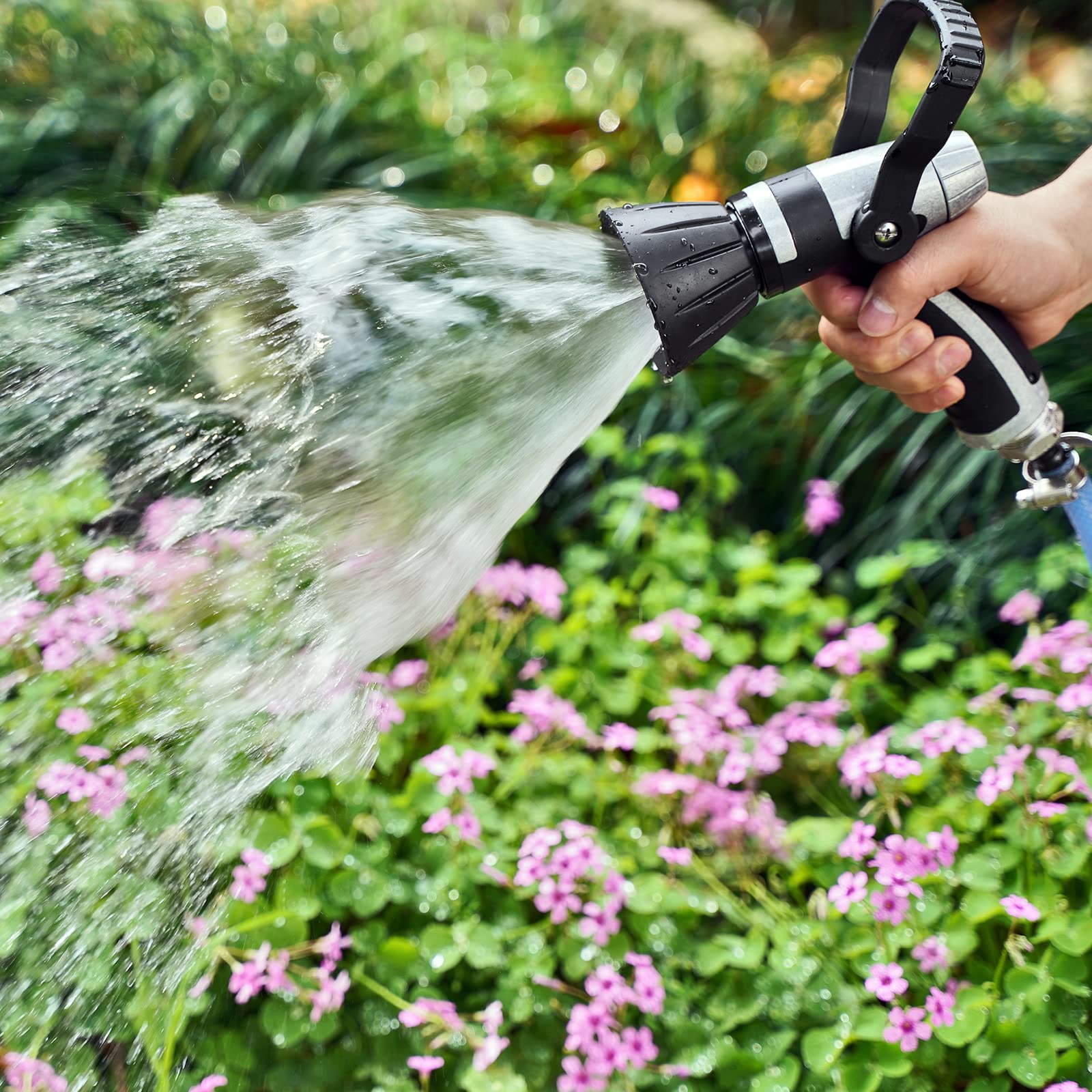 Heavy Duty Metal Garden Hose Nozzle - High Pressure Water Sprayer for Cleaning, Watering Plants, Washing Cars & Bathing Pets | Perfect for Outdoor, Lawn, Garden & Home Use