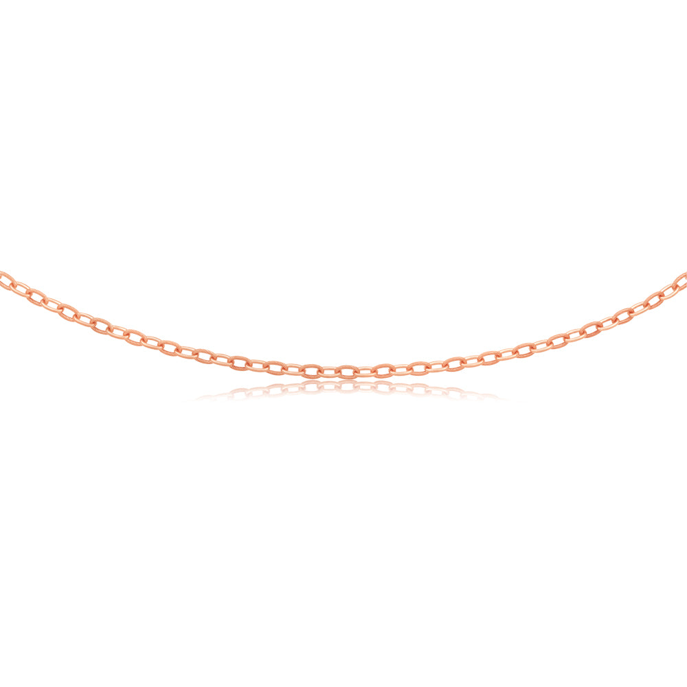9ct Rose Gold Silver Filled 45cm Chain Necklace for Women - Elegant Layering & Everyday Wear Jewelry