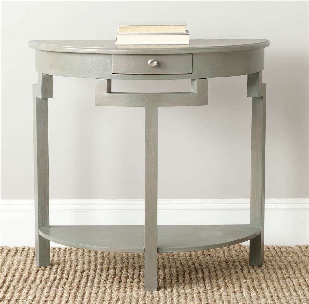 SAFAVIEH Home Collection Liana Ash Grey 1-Drawer Console Table - Modern Entryway Furniture for Hallway, Living Room & Foyer Decor