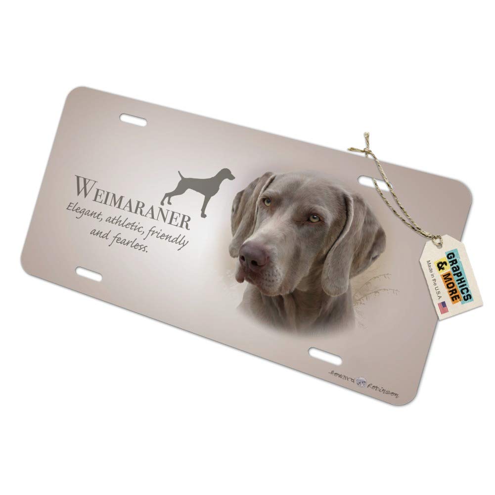 Weimaraner Dog Breed Novelty Metal Vanity License Plate - Personalized Car Tag for Pets, Customizable Name & Number - Perfect for Vehicle Decoration, Gift for Dog Lovers & Pet Owners