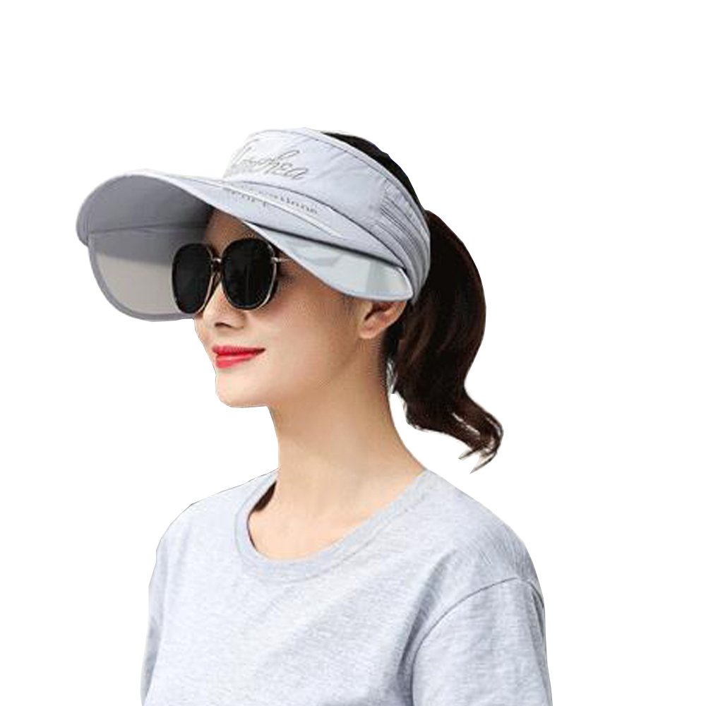 YEKEYI UPF 50+ Sun Hat for Women & Men - Wide Brim Retractable Visor Baseball Cap with UV Protection - Perfect for Beach, Fishing, Hiking & Outdoor Summer Activities