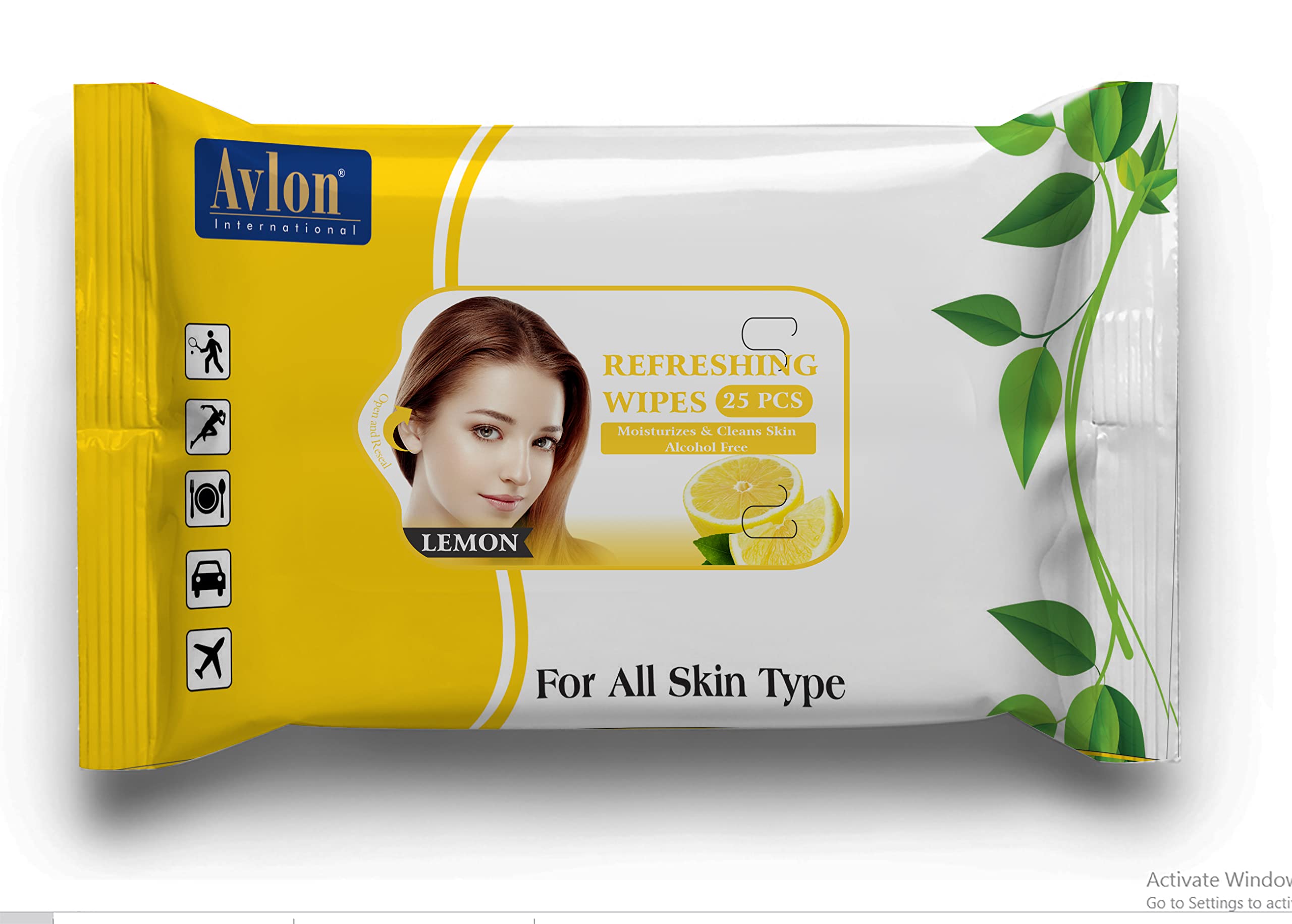 Avlon Oil Control Face Wipes with Natural Extract - Paraben Free & Alcohol Free Facial Cleansing Wipes for Oily Skin, 25 Count (Pack of 4) - Perfect for Travel, Gym & On-the-Go Skincare