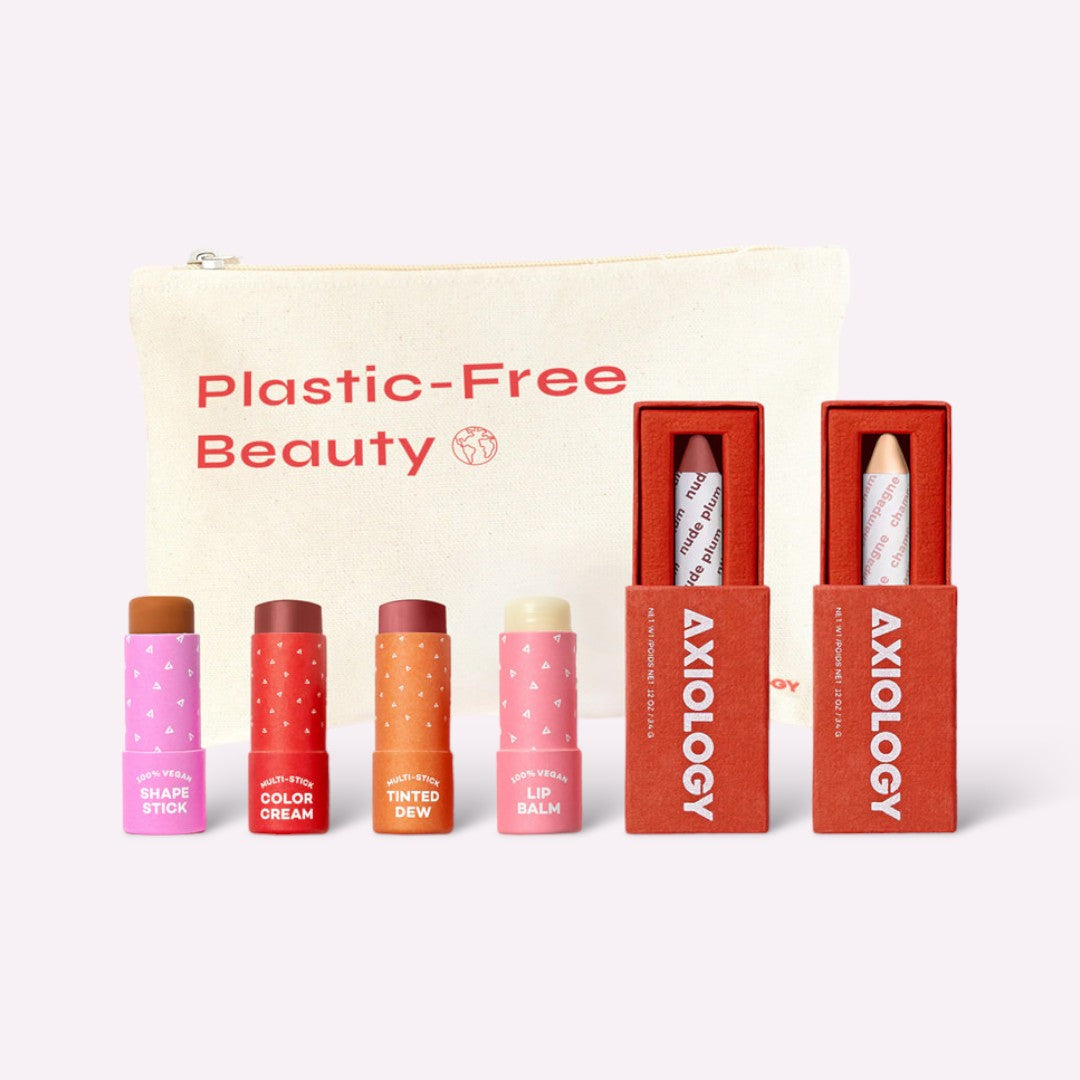 Axiology Vegan Lipstick & Balm Starter Bundle - Cruelty-Free, Natural Makeup Kit for Everyday Wear & Special Occasions