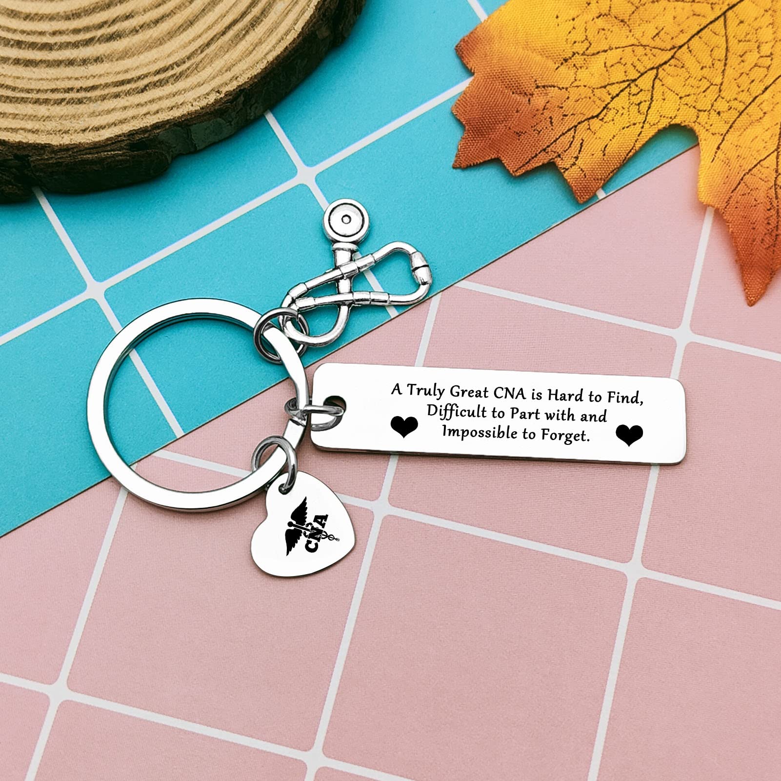 24 PCS Certified Nursing Assistant (CNA) Gift Keychains - Nurse Graduation, Nurse Day, Nursing School Student, Nurse Appreciation Gifts - Perfect for CNA Week, Christmas, Birthday - Silver Small Keychains for Healthcare Professionals