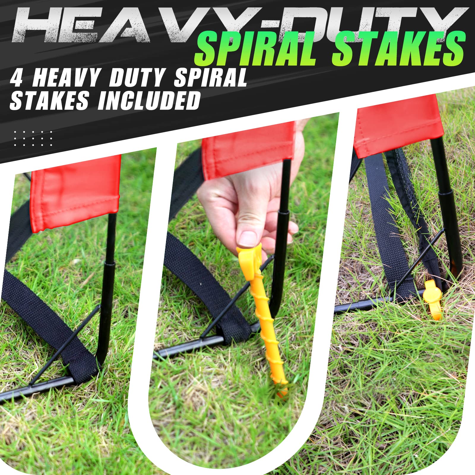 Best Foldable Soccer Goals for Kids & Adults - 5x3, 6x4, 9x5FT Portable Soccer Nets with Carry Bag - Perfect for Backyard Training, Youth Soccer Practice & Outdoor Sports Games