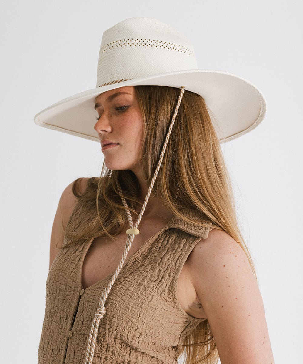 Opal Wide Brim Straw Sun Hat for Women - UV Protection Summer Beach Hat - Perfect for Outdoor, Vacation, and Gardening