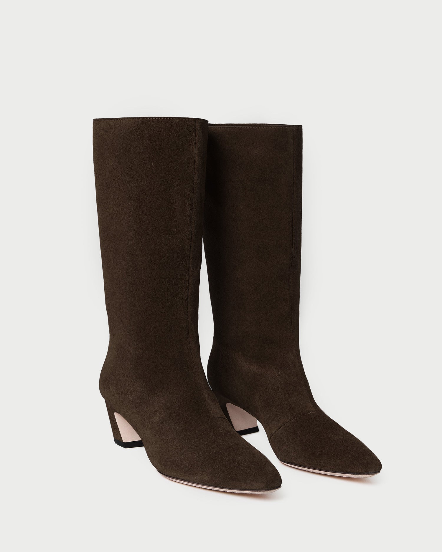 Cleo Brown Suede Mid Calf Boots for Women - Comfortable Ankle Booties with Block Heel | Perfect for Fall, Winter & Casual Outfits