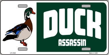 Smart Blonde Duck Assassin Novelty Metal License Plate LP-2392 - Funny Car Accessory for Trucks, SUVs & Motorcycles - Perfect for Gag Gifts & Road Trip Humor