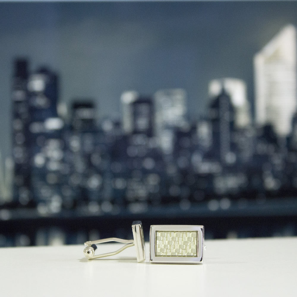 Premium Carbon Fiber Cufflinks for Men - Elegant Dress Accessories for Weddings, Business Meetings & Formal Events