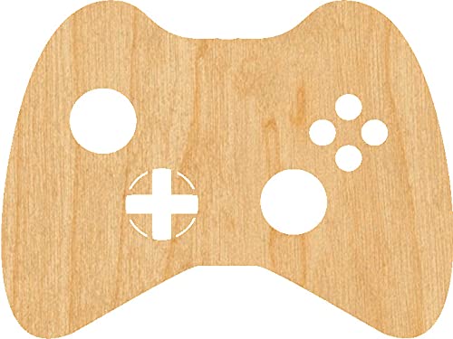 Laser Cut Wooden Video Game Controller Shape - 4 Inch Craft Supply for DIY Projects, Home Decor & Party Favors