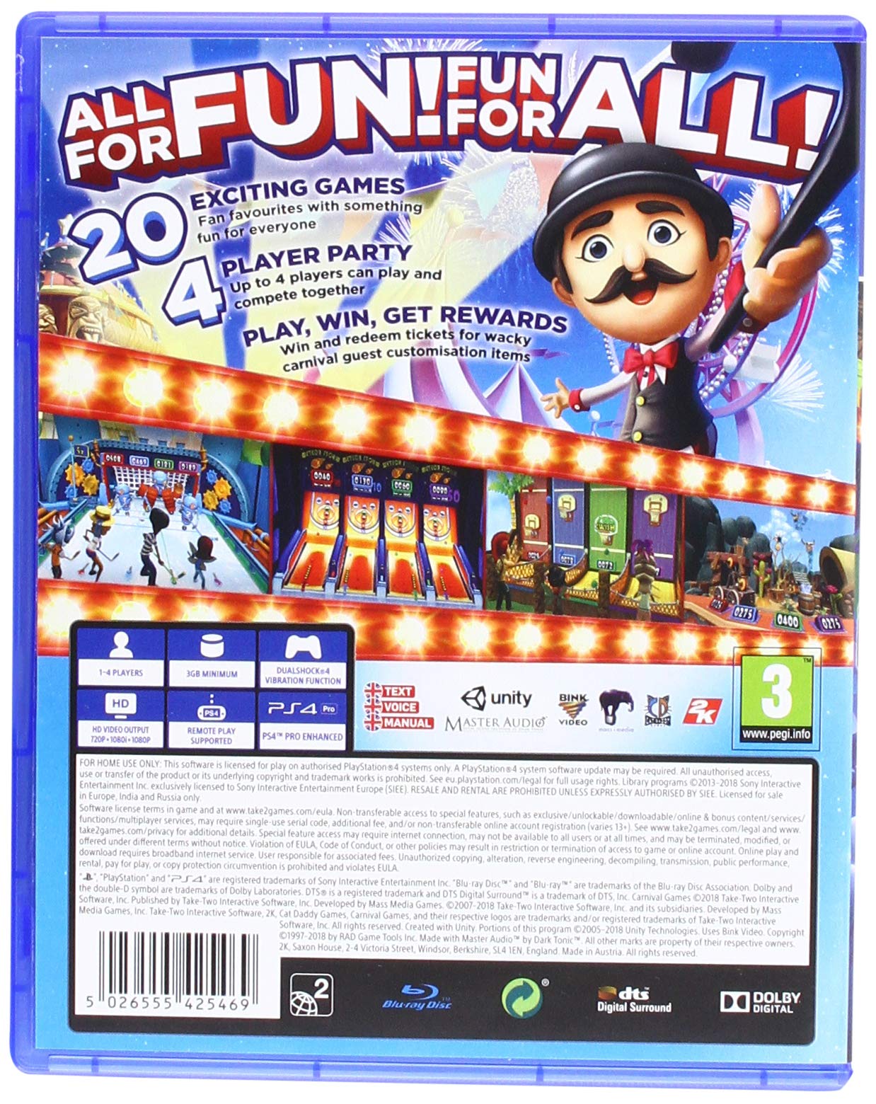 Best Carnival Games for PS4 - Fun Family Party Video Game for Kids & Adults - Perfect for Birthday Parties & Game Nights