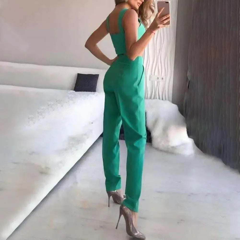 Stylish Women's 3-Piece Pantsuit Set - Professional Blazer, Top & Trousers Outfit for Office, Business Meetings & Formal Events