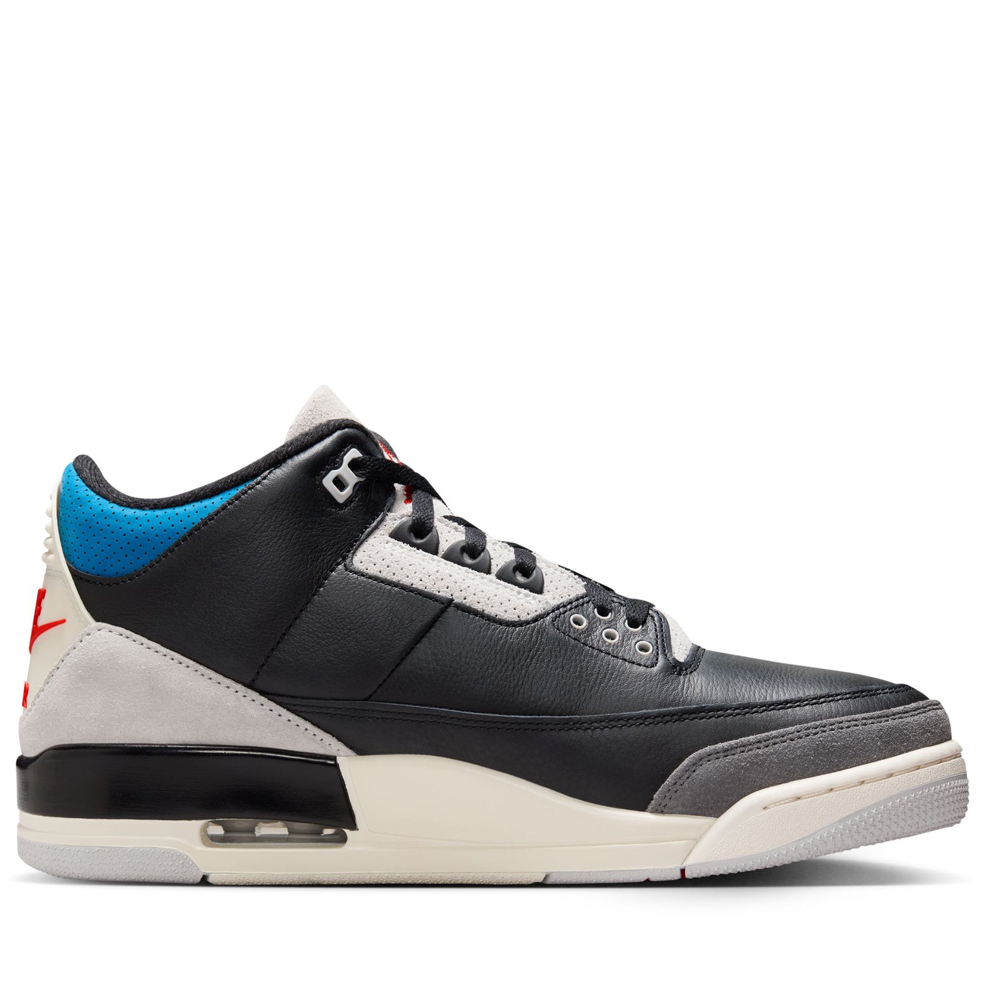 Air Jordan 3 Retro OG 'Rare Air' Sneakers - Black/Chile Red Basketball Shoes for Men - Perfect for Streetwear & Court Performance