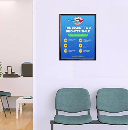 20x28 Beveled Poster Frame - Top or Side Load Sign Holder with Black & Silver Metal Finishes - Perfect for Home Decor, Office Displays & Art Exhibitions