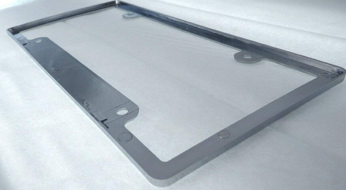 LGBTQ+ Pride Rainbow Car License Plate Frame - Chrome Plated Plastic for Gay Lesbian Bisexual Trans Ally - Perfect for Pride Month, Parades & Showing Support