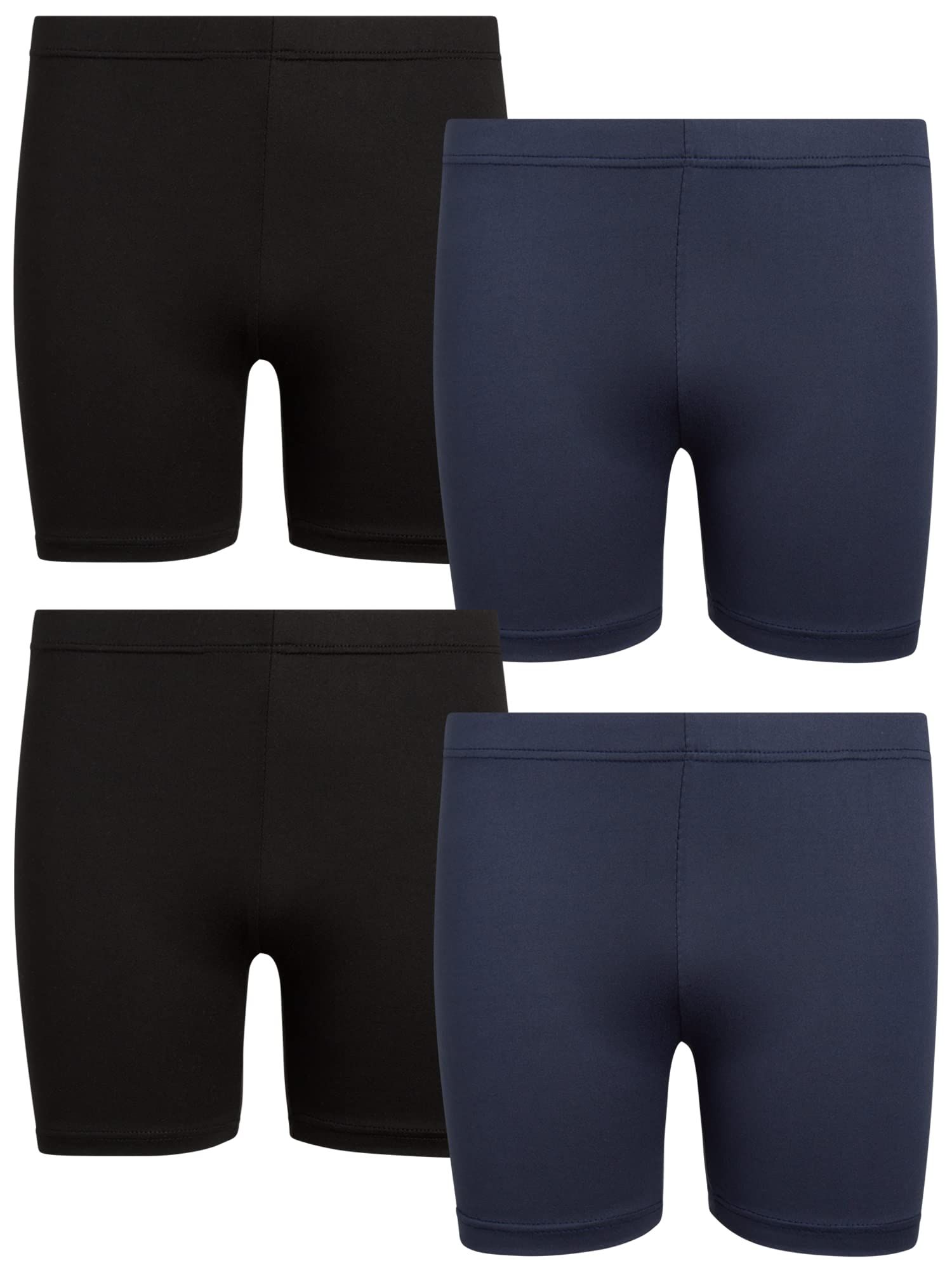 Sweet Hearts Girls' Bike Shorts 4-Pack - Super Soft Stretchy Playwear for Dance, Cycling & Active Play | Perfect for Sports, Gym & Everyday Wear
