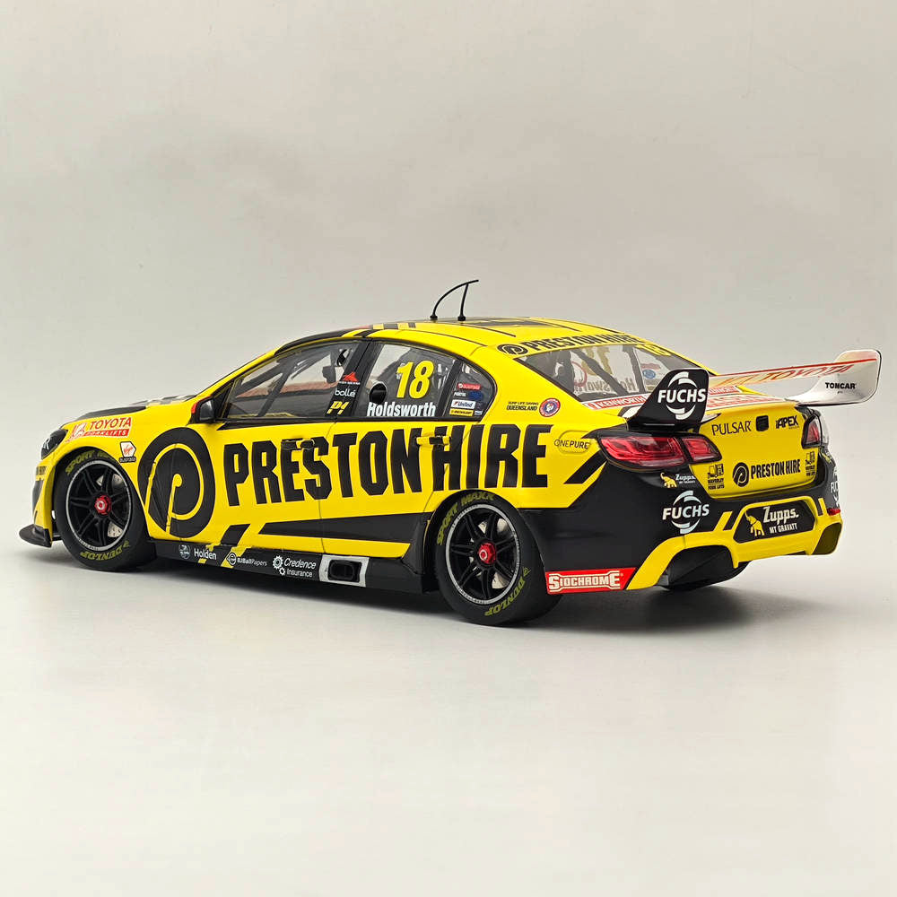 APEX 1/18 Scale Holden VF Commodore PRESTON HIRE RACING #18 LEE HOLDSWORTH 2017 AD80707 Diecast Model Car - Limited Edition Collectible for Racing Fans & Display
