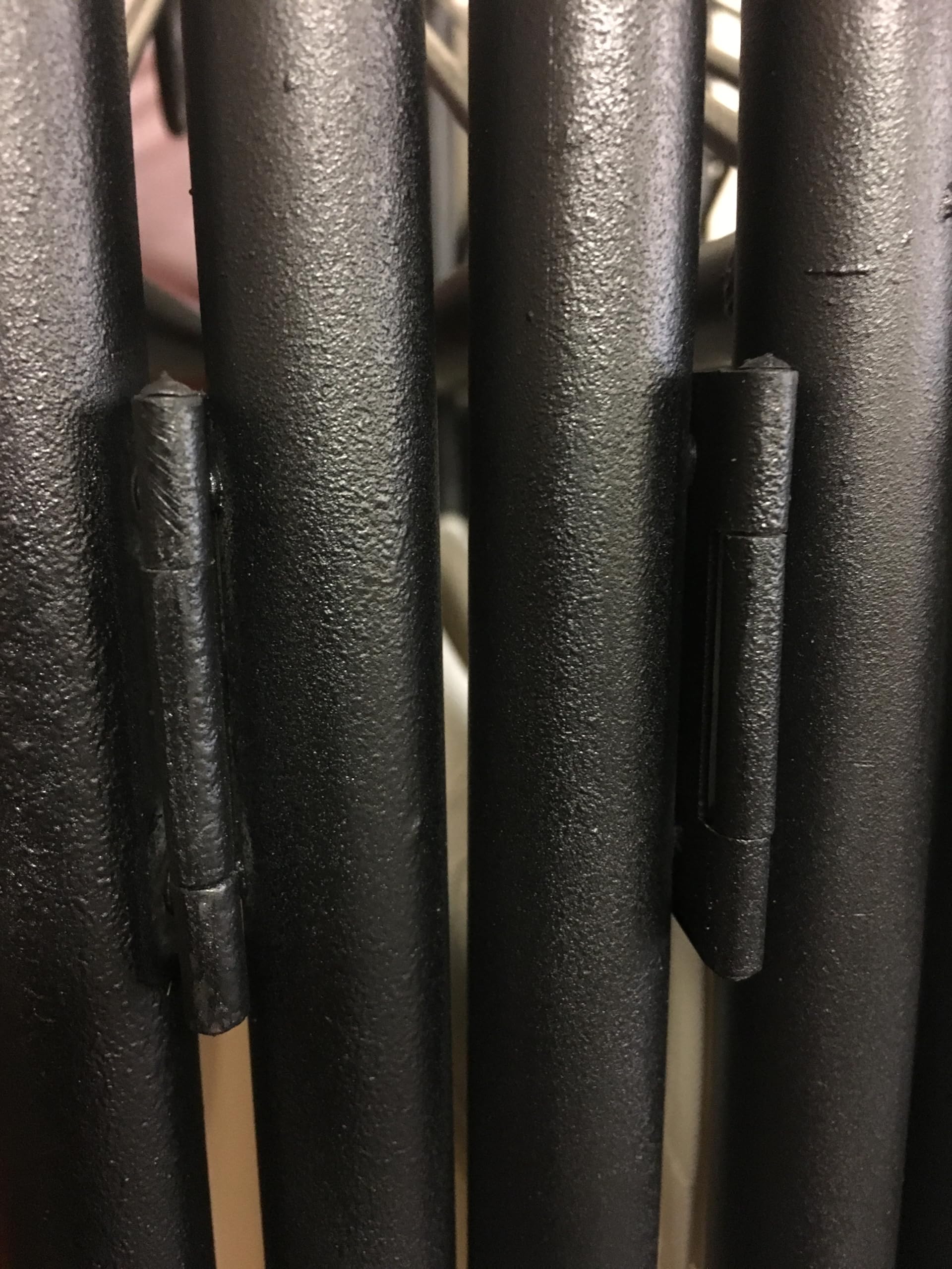 Legacy Decor 6-Panel Black Metal & Woven Fabric Room Divider with Two-Way Hinges - Perfect for Home Office, Studio, or Living Room Privacy
