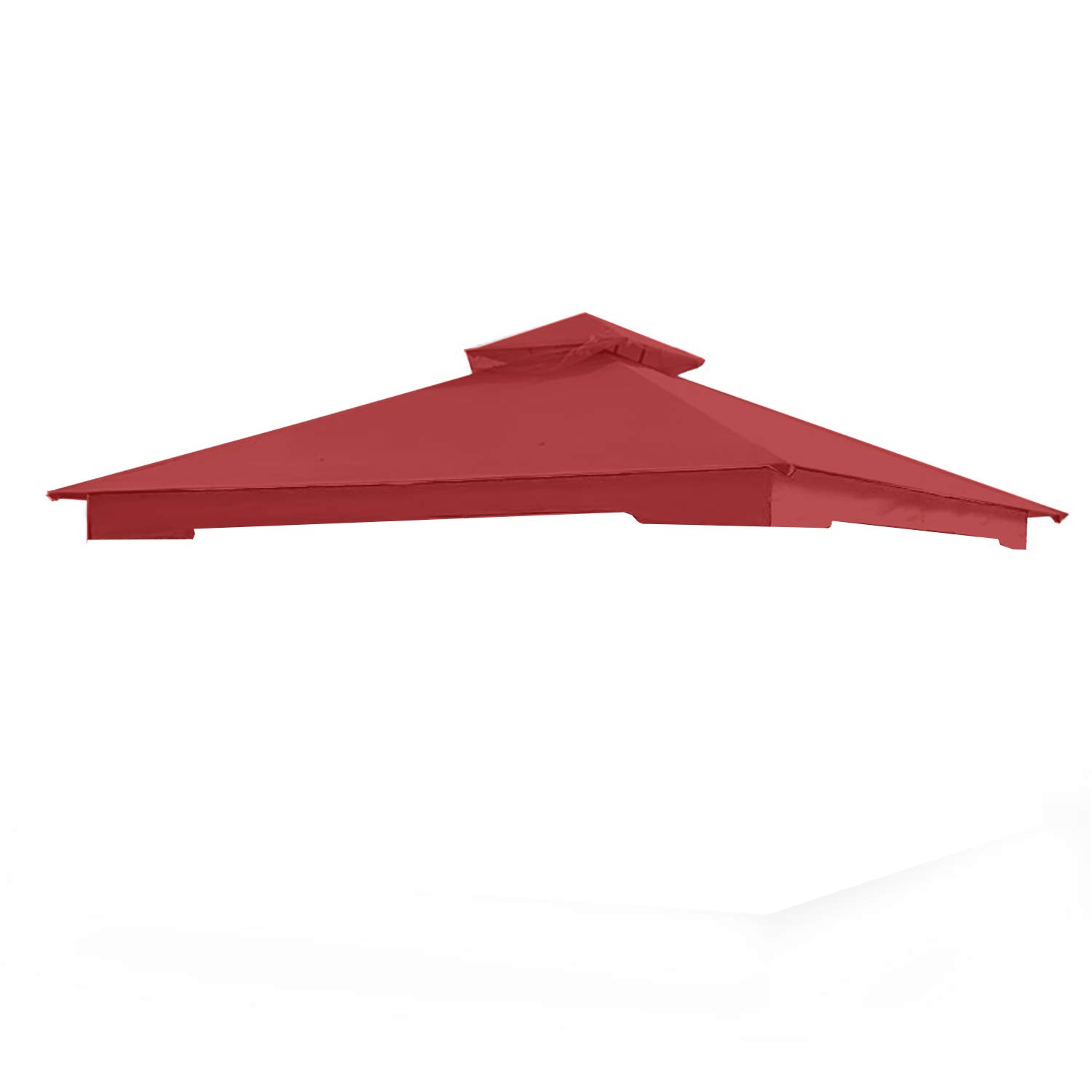 Garden Winds Replacement Canopy for Garden Treasures Geo 10ft Gazebo - Riplock 350 Durable Fabric - Cinnabar Red - Waterproof Sun Shade Cover for Patio, Deck & Outdoor Relaxation