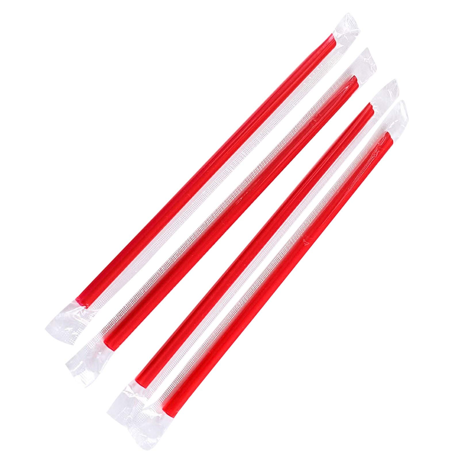 YaYiYa Heart-Shaped Disposable Drinking Straws - 50 Pack Individually Wrapped Eco-Friendly Plastic Straws for Parties, Weddings, Valentine's Day & Home Decor
