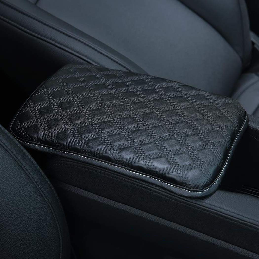 Universal PU Leather Car Center Console Cover Pad - Auto Armrest Cushion Protector for Comfort & Style (Black) | Perfect for Long Drives, Road Trips & Daily Commutes