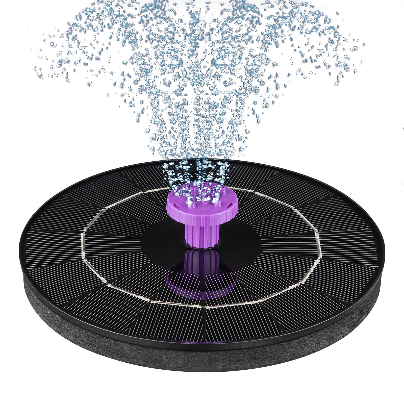 3.5W Solar Bird Bath Fountain Pump with 8-in-1 Nozzles & 4 Fixed Pipes - Solar Powered Outdoor Water Pump for Hummingbirds, Garden Decor, Pool, Pond & Patio | Perfect for Bird Baths, Water Features & Backyard Landscaping