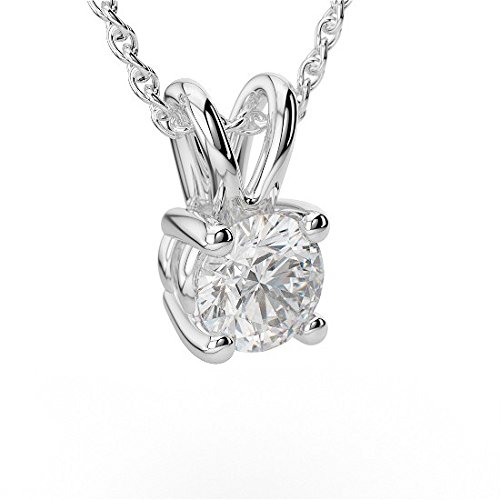 0.08 ct Round Diamond Solitaire Pendant in White Gold - I2 Clarity, High-Quality Jewelry for Women | Perfect for Anniversary Gifts, Valentine's Day & Special Occasions