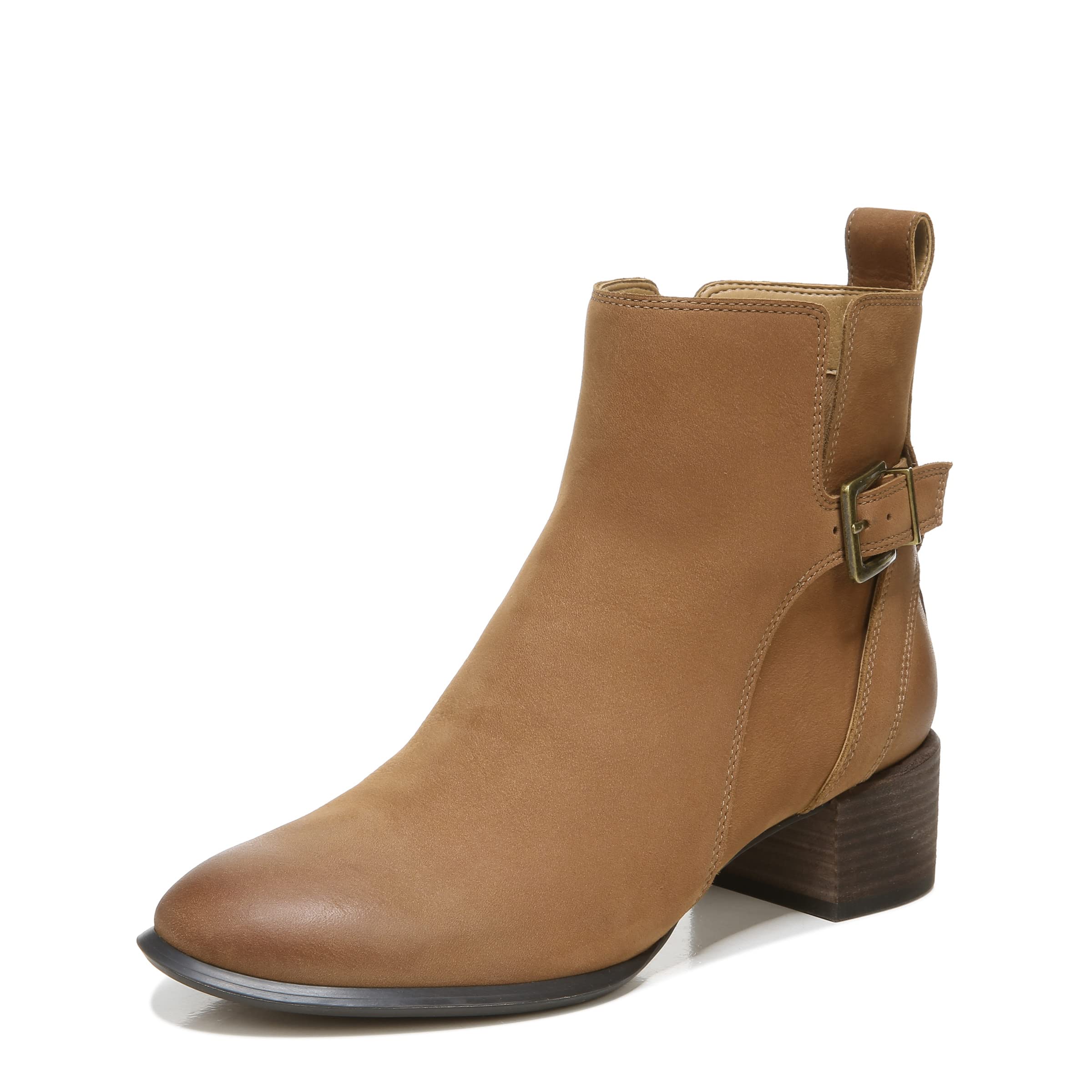 Vionic Women's Perry Sienna Leather Ankle Boots - Waterproof Short Boots with Orthotic Arch Support & Three-Zone Comfort (Sizes 5-11) - Perfect for Walking, Work & Everyday Wear