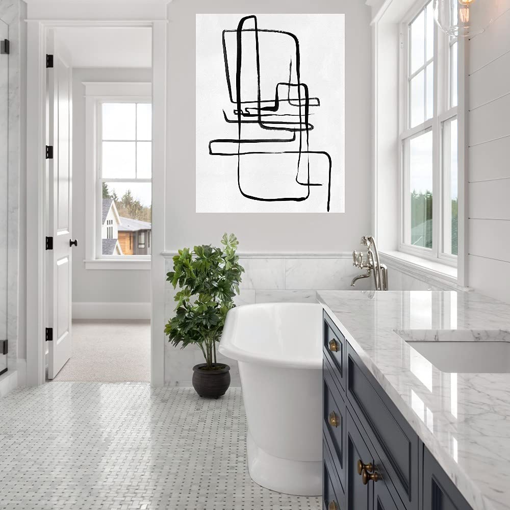 Fine Art Canvas Scribbles II - Modern Abstract Wall Art Painting by Artist Studio Arts - Ready to Hang 35
