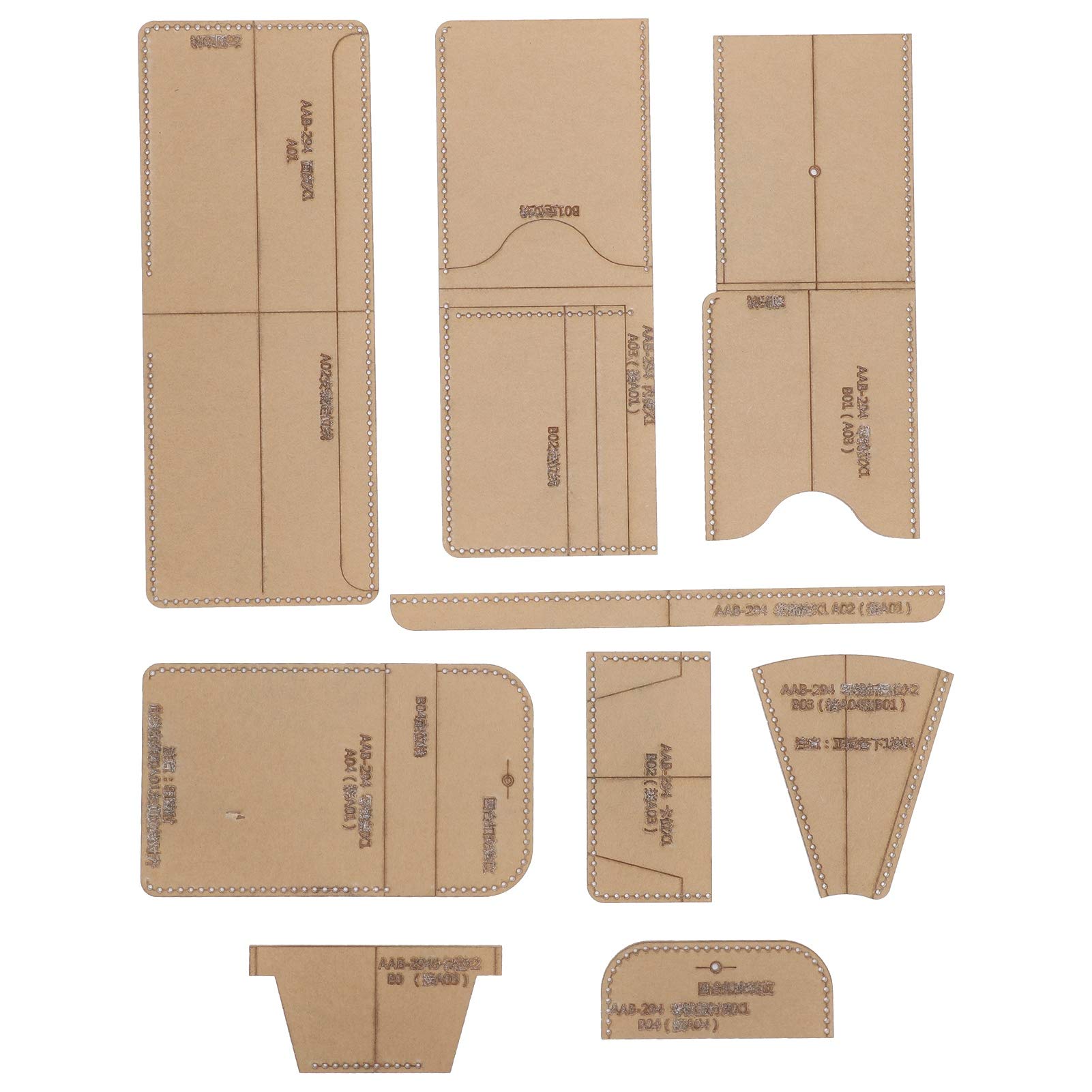 Acrylic Leather Craft Stencil Template for DIY Short Wallet Making - Leatherworking Tool for Wallet Patterns & Designs | Perfect for Crafters, DIY Enthusiasts, and Leather Artisans