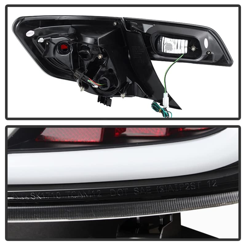Spyder Auto 5079411 LED Tail Lights - Black/Clear Smoke Lens - High Visibility Brake Lights - Compatible with [Vehicle Model] - Perfect for Night Driving & Car Customization
