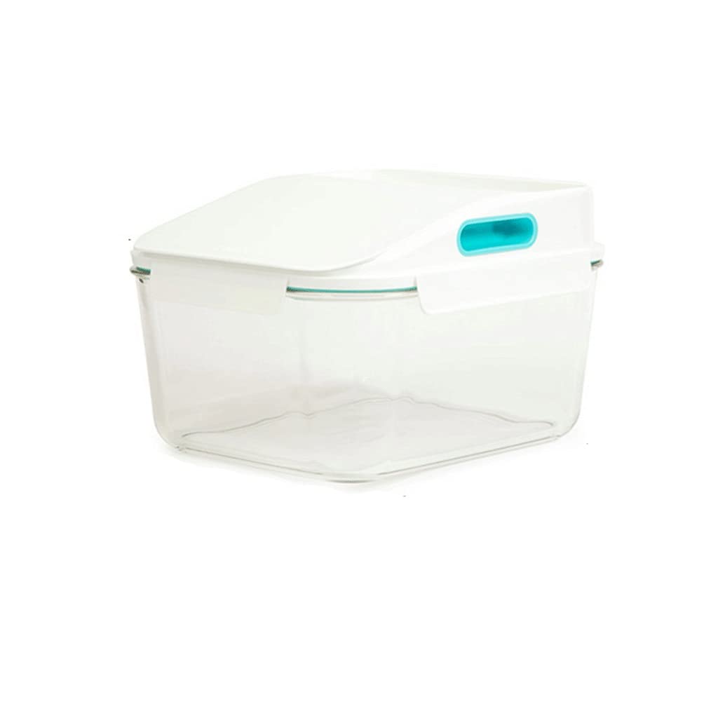 Tempered Glass Rice Dispenser & Cereal Storage Container - Airtight Kitchen Food Organizer (22.5x37.5x31.5cm) for Pantry, Countertop - Perfect for Rice, Grains, Pasta & Dry Food Storage