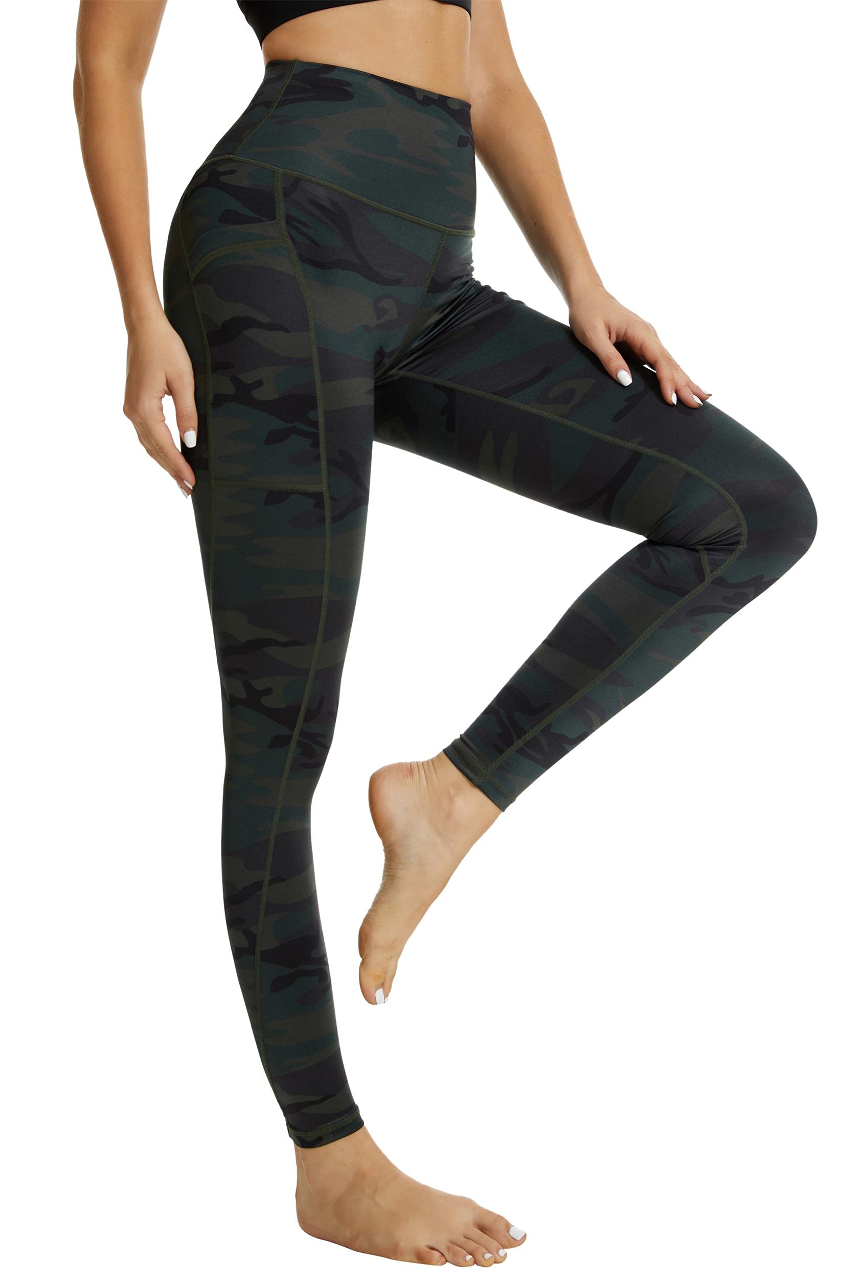Sugar Pocket Women's Yoga Leggings - High Waisted Workout Pants for Running, Gym & Fitness - Breathable Stretchy Activewear for Yoga, Pilates & Lounge Wear
